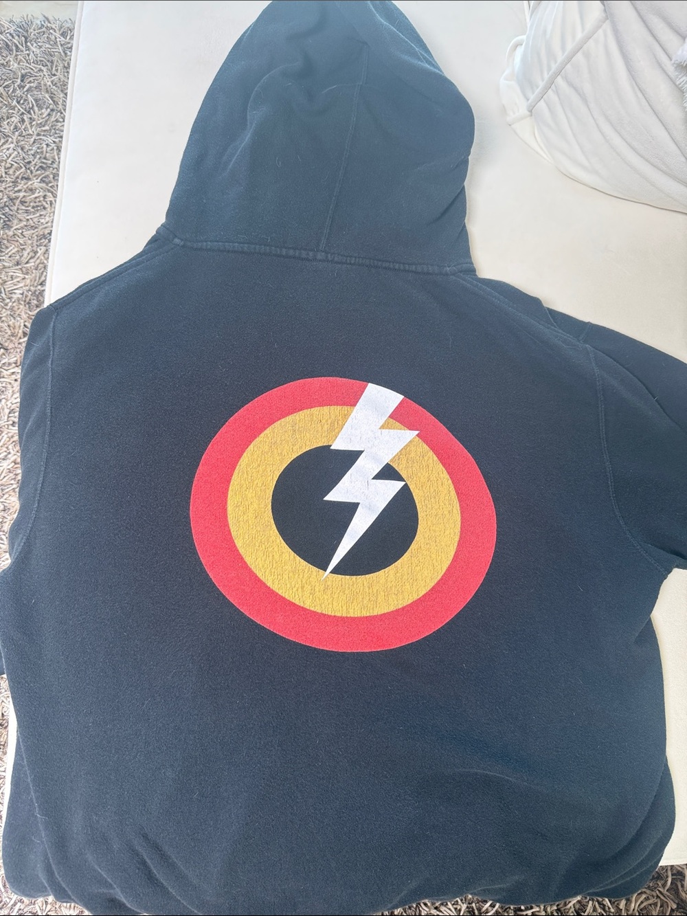 Pearl Jam Black Zip-Up Hoodie with Red & Yellow Logo